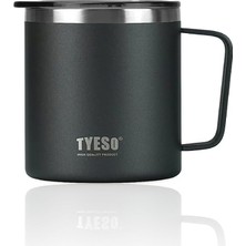 Die Grup Silviya Mug Vakumlu Paslanmaz Çift Duvarlı Termal Kapaklı 400ML (Siyah)