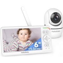 Die Grup Bebek Monitörü 6 Inç Dünya Ilk IPS Ekranlı 30 Saat Pil, Uzaktan Pan/tilt/zoom Kamera, Wifi Video Bebek Monitörü Kamera ve Ses, Eco, Vox, 2 Yönlü Konuşma, Gece Görüşü, 1000 Ft, Taşınabilir