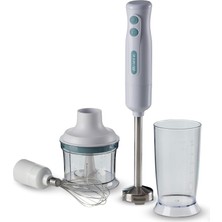 Die Grup Breakfast El Blender Seti Beyaz 0601/11-700 Watt, Paslanmaz Çelik Bıçaklar, Metal Ayak, 2 Kademeli Hız Ayarı, 600 ml Ölçü Kabı