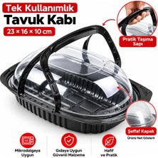 Die Grup Tavuk Kutusu Mikrodalga, Döner Tavuk Ambalaj Kabı Pp Plastik Siyah Kutu Kapaklı 100 Ad