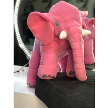 Die Grup Pembe Peluş Fil Büyük Boy Yumuşak Uyku Oyun Arkadaşım 60 cm 1. Sınıf Kalite