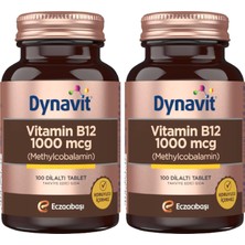 Die Grup Methylcobalamin Vitamin B12 1000 Mcg 100 Dilaltı Tablet - Vitamin B12 (Metilkobalamin) (2 Paketi)