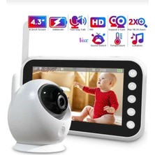 Die Grup 4.3 Inç Wifi Bebek Monitörü, 8 Ir Gece Görüş Ledli Güvenlik ve Bebek Izleme Kamerası 2 Yönlü Ses Beyaz Blm-34