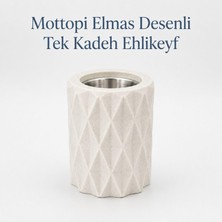 Die Grup Ehlikeyf Elmas Desenli,1 Kadeh Yuvalı,metal Iç Hazneli,termojelli Soğutucu (Mermer Renk)