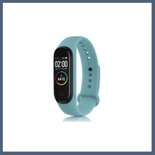 Bezos Mi Band 6 Uyumlu Klasik Kordon - Bebek Mavisi BZS10