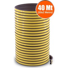 Die Grup Kapı Pencere Bandı Fitili Yapışkanlı Soğuk Izolasyon Bant (20 mt x 2 Kanal) Toplam 40 Metre