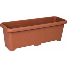 Die Grup Plastik Uzun Saksı, Kahverengi, Bahçe Ofis Kullanımı Için (77.5 x 25 x 26.5 cm - 30 L)