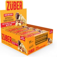 Die Grup Züber Yer Fıstıklı ve Kakaolu Meyve Bar 40G x 12 Adet