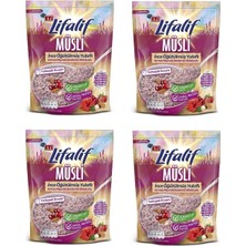 Die Grup Eti Lifalif Ince Öğütülmüş Müsli Hibiskuslu, 250 G, 4 Adet