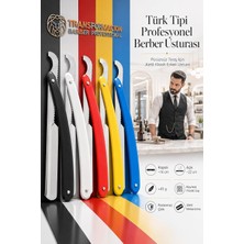 Die Grup Türk Tipi 5 Li Profesyonel Berber Usturası, Sakal Şekillendirme ve Pürüzsüz Tıraş Için Jiletli Klasik Erkek Ustura, Türk Tipi Çelik Tıraş Bıçağı 723346