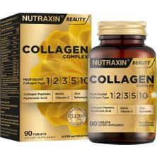 Die Grup Beauty Collagen Complex 90 Tablet, Tip 1-2-3-5-10 Hidrolize Kolajen, Kolajen Peptitleri, Hyaluronik Asit, Biotin, Çinko, Selenyum