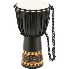 Die Grup 25 cm Halat Tuned Headliner Congo Serisi Wood Djembe Davul - Keçi Postu - Çocuklar ve Yetişkinler Için Müzik Enstrümanı, Maun Ahşap (Hdj1-M)