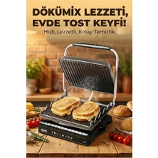 Die Grup Ultra Plus Organik Demir Döküm Izgara & Tost Makinası Siyah Izgara Aparatlı,fırçalı,yağdanlık