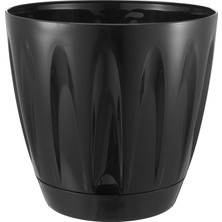Die Grup P006 Papatya Saksı Tabaklı 35CM, 22 Litre Siyah