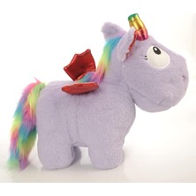 Die Grup Ithal 1. Kalite Peluş Kanatlı Unicorn (50CM) ve Soft Top Lila