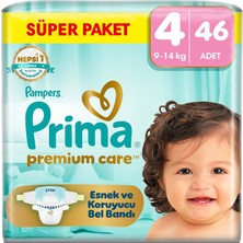 Die Grup Bebek Bezi Premium Care 4 Numara 46 Adet Ekonomik Paket