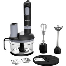Die Grup Merlin SN5BLD35 Multi Blender Set 1500W Mutfak Robotu Rendeleme & Çırpıcı Seti Siyah - Gri