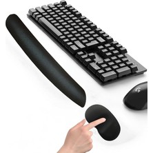 Die Grup MP03 - Memory Mouse ve Klavye Bilek Destek Pedi | Yumuşak, Ergonomik, El Bileği Dinlendirme Ped Set