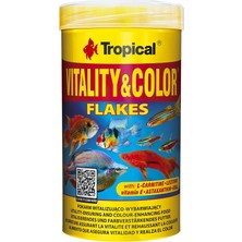 Die Grup Vitality Color Flakes Tropikal Balıklar Için Renklendirici Pul Balık Yemi 250 ml 60GR
