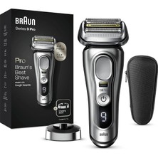 Die Grup Series 9 Pro Premium Erkek Tıraş Makinesi, 4+1 Tıraş Başlığı, Elektrikli Tıraş Makinesi ve Prolift Düzeltici, Şarj Istasyonu, 60 Dakika Pil Ömrü,ıslak ve Kuru, 9417S, Gümüş