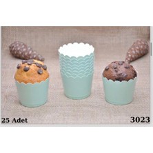 Die Grup Makaron Su Yeşili Muffin Cupcake Kek Kalıbı 25 Adet