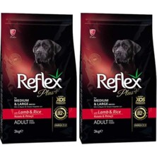 Die Grup Plus Orta ve Büyük Irk Kuzulu Pirinçli Yetişkin Köpek Maması, 3 Kg, 2 Adet RE-K3M