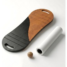 Die Grup Siyah/kahve Denge Tahtası Balance Roller Board Çift Fonksiyonlu Sörf Eğitim Tahtası Kaykay Eğitim Tahtası 73 x 28 cm – RB15