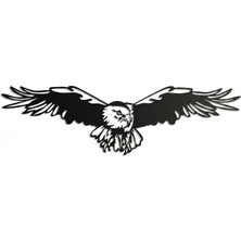 Die Grup Metal Duvar Sanatı - Adler -3d Duvar Silueti Metal Duvar Dekoru Ev Ofis Dekorasyonu Yatak Odası Oturma Odası Dekor Heykel (30 G x 9 Y /76X23CM)