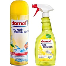 Die Grup Tuvalet Temizleme Köpüğü 500 ml + Banyo Temizleyici Kireç Çözücü Limon Kokulu 750 ml Seti