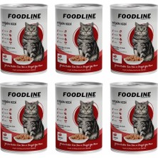 Die Grup Yetişkin Kedi Konservesi 400 Gr, Gravy Sos Içerisinde Parça Etli (400 gr x 6 Adet, Dana Eti)
