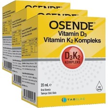 Die Grup D3K2 Kompleks Damla 20 ml Vitamin D Vitamin K2 Mk-7 Mk-4 (3 Paketi)