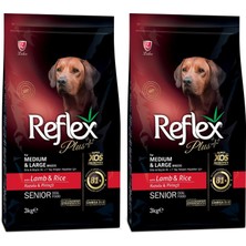 Die Grup Plus Büyük Orta Irk Kuzulu Yaşlı Köpek Maması 3 kg (2 Paketi)