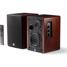 Die Grup Eris Accent - Aktif Kitaplık Hoparlör (Çift) – 4 Inç Woofer, 1 Inç Ipek Kubbe Tweeter, 60W Class D, Trs/rca/aux Girişli, Uzaktan Kumandalı Ahşap Masaüstü Stereo Hoparlör Seti