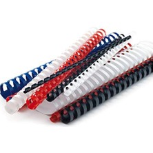 Die Grup 130000810401 10 mm Çapında Plastik Spiral, Beyaz 65 Sayfa Kapasiteli Beyaz