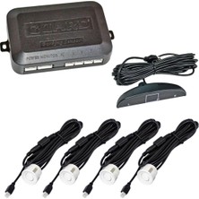Die Grup Park Sensörü, LED Ekranlı, Ses Ikazlı, 22 Mm, Beyaz, 4 Sensör + Kontrol Kutusu