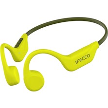 Die Grup Ifecco Kemik Iletim Kulaklıkları Bluetooth 5.4 - Mikrofonlu Kablosuz Açık Kulak Kulaklıkları, Ipx5 Su Geçirmez Kemik Iletimli Kulaklıklar Bisiklete Binme Koşu Yürüyüş Bisikleti Için 10H Çalma Süresi