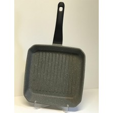 Die Grup Richter Alüminyum Döküm Grill Kare Tava 26 * 26 cm Gri Gri 26 x 28