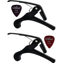 Die Grup 2 Adet Chroma Kaliteli Metal Gitar Bağlama Saz Kaposu - Capo Kelepçe & Sağlam Metal