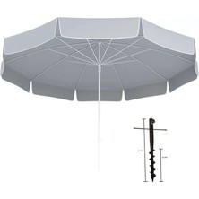 Die Grup Plaj Şemsiyesi 200CM Çap, 10 Telli + Şemsiye Sabitleme Kazığı (47 Cm)