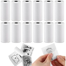 Die Grup Katlanabilir Termal Yazıcı Kağıdı - 12 Adet Beyaz Termal Yazıcı Etiket Rulosu, 50MM x 3.5 Metre Kağıt Ölçüsü, Güçlü Yapışkanlı, Silinmeye Dayanıklı, Ev Ofis Okul Için Kendinden Yapışkanlı Termal Kağıt