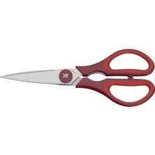 Die Grup Touch Mutfak Makası, 21 Cm, Tırtıklı Ağızlı, Cromargan® Yüksek Kaliteli Paslanmaz Çelik, Yumuşak Tutma Sapı, Kırmızı