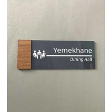 Die Grup Wooden Serisi Yemekhane Kapı Isimliği