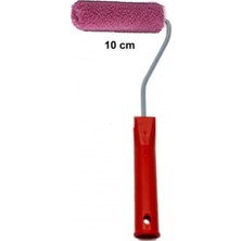 Die Grup Metal Saplı Pink Moher Rulo Fırça, 10 Cm, Akrilik Boya