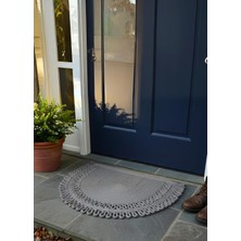 Die Grup Handwoven Jüt Kapı Önü Karşılama Paspası Moderin Tasarım Hasır El Işi Çift Taraflı Paspas Ev Ofis Karavan Tekne Için Uyumlu Dört Mevsim Dayanıklı (Gri, 60 x 90 Cm)