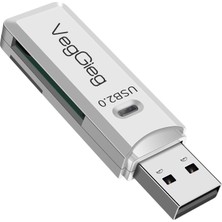 Die Grup USB 2.0 Sd ve Micro Sd Hafıza Kart Okuyucu Beyaz