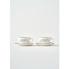 Die Grup Simplicity 2'li Porselen Çay Fincanı Seti Siyah (270 Cc)