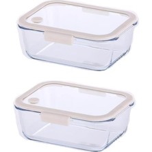 Die Grup Fika Glace Bej Vakumlu 2 Parça Saklama Kabı 1200 ml