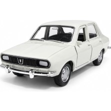 Die Grup 43827 Renault 12 Beyaz 1:36 Metal Die-Cast Çek-Bırak Model Araba – 11,5 cm