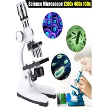 Die Grup Mikroskop Seti 30 Parça, 1200X 600X 100X Büyütme, LED Aydınlatma, 7-14 Yaş