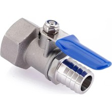 Die Grup Mini Küresel Vana, 304 Paslanmaz Çelik, 1/2 Inç Iç Dişli x 14 mm Hortum Kelepçesi, Su Kilidi, Hızlı Bağlantı Boru Bağlantısı